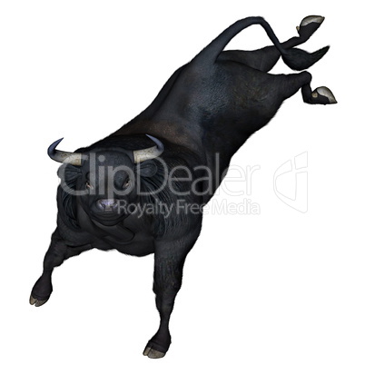 Bull bucking - 3D render