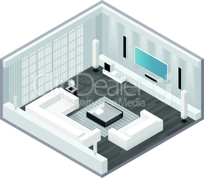 Living room isometric set
