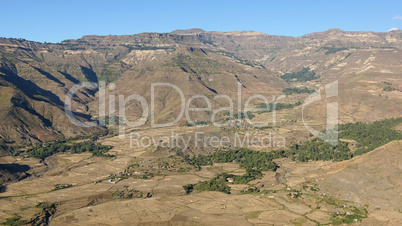 Landschaft von Amhara, Äthiopien, Afrika