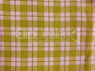 Retro look Green checkered tablecloth background