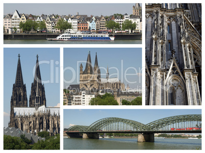 Cologne landmarks collage