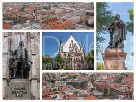 Leipzig landmarks collage