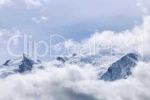 Mont Blanc in the clouds