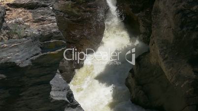 Stream Waterfall Between Stones, closeup