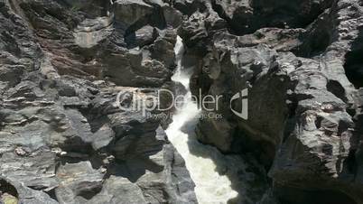 Stream Waterfall Between Stones, closeup