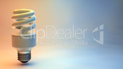 3d render energy saving bulb