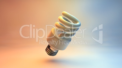 3d render energy saving bulb