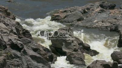 Stream Waterfall Between Stones, closeup