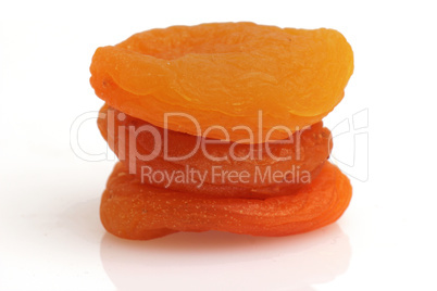 dried apricots isolated