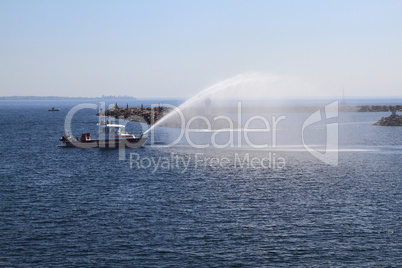 Fire Kingston Rescue Ship checking water guns