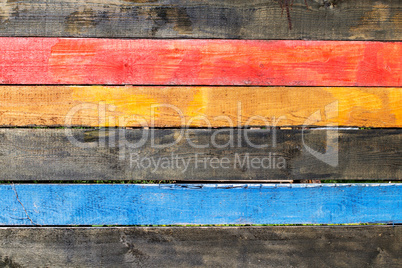 colorful painted wooden boards