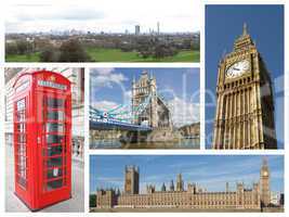 London landmarks collage