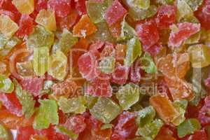 candied cubes of different colors