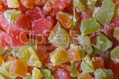 candied cubes of different colors