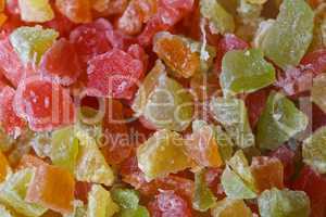 candied cubes of different colors