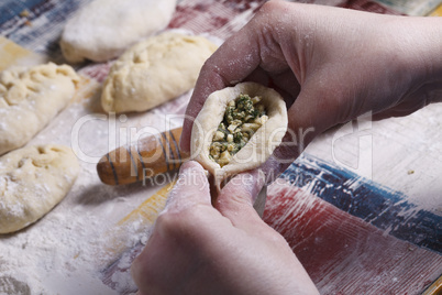 cooking homemade pies