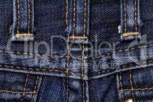 Jeans close-up seam texture