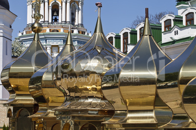 golden church domes