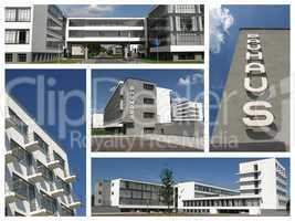 Bauhaus Dessau landmarks collage