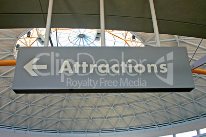 Attractions Sign