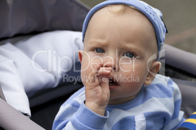 Beautiful blue-eyed baby