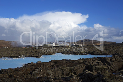 Geothermal bath Blue Lagoon in Iceland