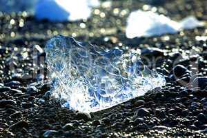 Ice floes at glacier lagoon Jokulsarlon