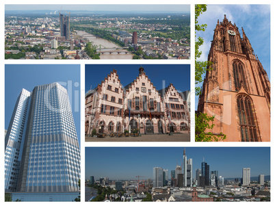 Frankfurt landmarks collage