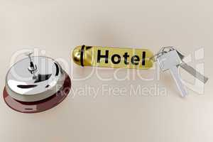 Hotel bell with room key