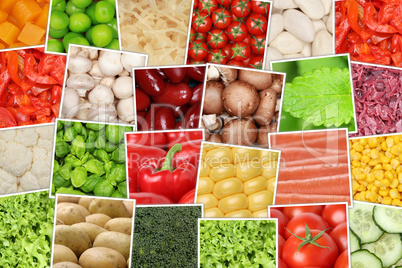 Vegan und vegetarisch Gemüse Hintergrund mit Tomaten, Paprika,