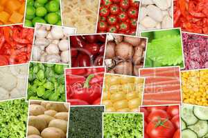 Vegan und vegetarisch Gemüse Hintergrund mit Tomaten, Paprika,