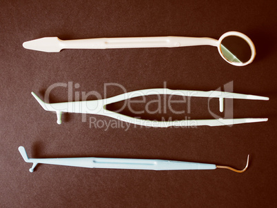 Retro look Dentist tools