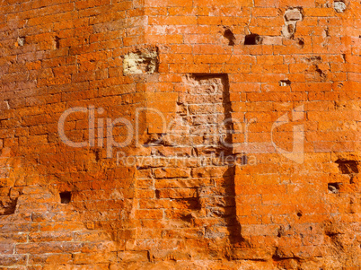 Retro look Red brick wall