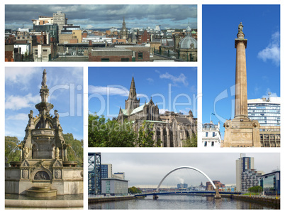 Glasgow landmarks collage