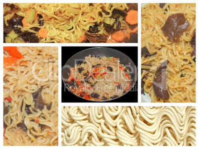 Noodle collage