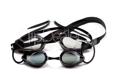 Two black goggles for swimming