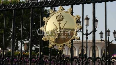 gate at al alam palace in muscat oman closeup