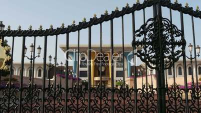 pan over gate at al alam palace in muscat oman
