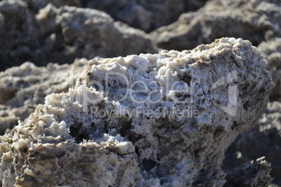 Salty rock at the Death Valley