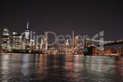 Brooklyn bridge at night