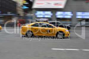 NYC taxi in movement