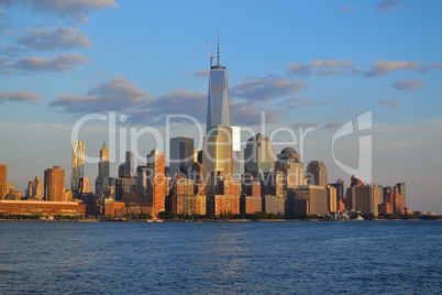 NYC's financial district from the water