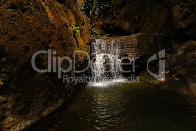 Waterfall in the dark