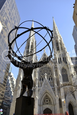 Atlas and St. Patrick from the right
