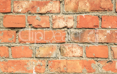 A fragment of a brick wall