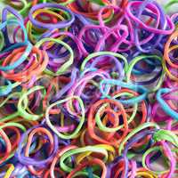 colorful rubber bands to pleteniyav as background