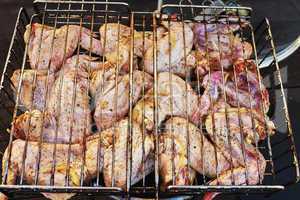 Chicken wings on the barbecue