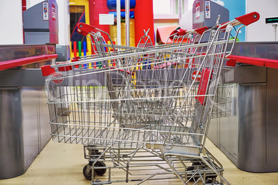 Empty shopping carts