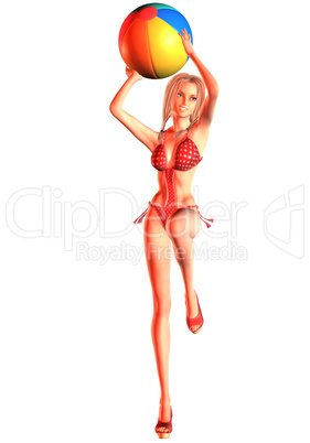 Digital 3D Illustration of a Toon Girl Digital 3D Illustration of a Toon Girl