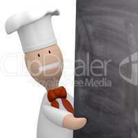 Chef with chalkboard